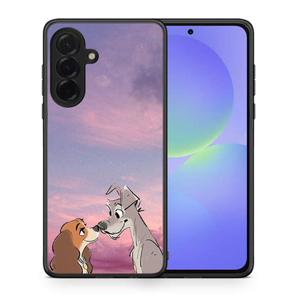 Θήκη Samsung Galaxy A36 Lady And Tramp από τη Smartfits με σχέδιο στο πίσω μέρος και μαύρο περίβλημα | Samsung Galaxy A36 Lady And Tramp case with colorful back and black bezels
