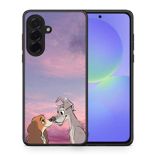 Θήκη Samsung Galaxy A36 Lady And Tramp από τη Smartfits με σχέδιο στο πίσω μέρος και μαύρο περίβλημα | Samsung Galaxy A36 Lady And Tramp case with colorful back and black bezels