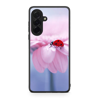 Samsung Galaxy A36 Ladybug Flower θήκη από τη Smartfits με σχέδιο στο πίσω μέρος και μαύρο περίβλημα | Smartphone case with colorful back and black bezels by Smartfits