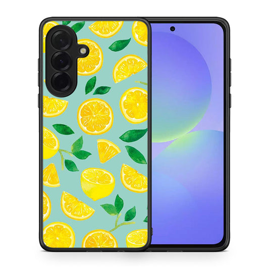 Θήκη Samsung Galaxy A36 Lemons από τη Smartfits με σχέδιο στο πίσω μέρος και μαύρο περίβλημα | Samsung Galaxy A36 Lemons case with colorful back and black bezels