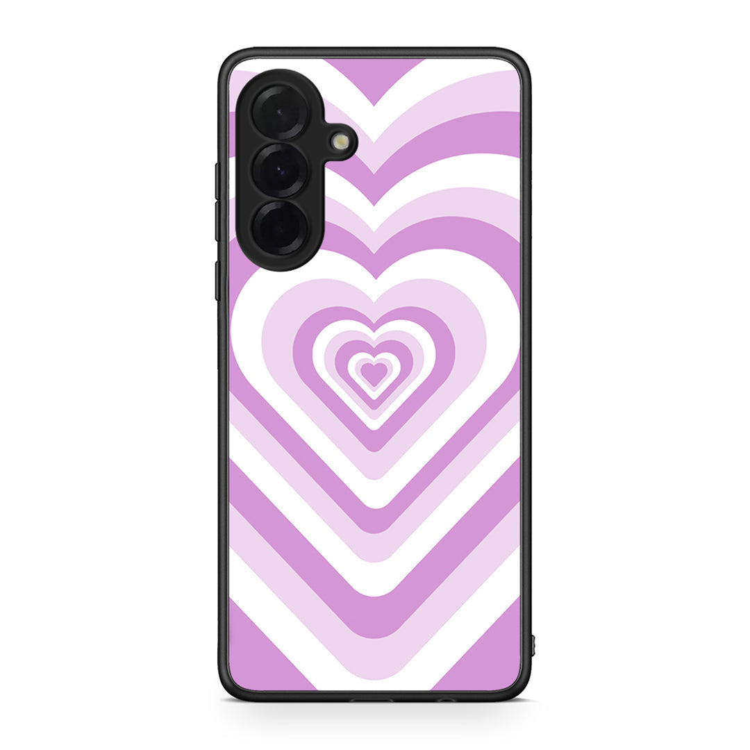 Samsung Galaxy A36 Lilac Hearts θήκη από τη Smartfits με σχέδιο στο πίσω μέρος και μαύρο περίβλημα | Smartphone case with colorful back and black bezels by Smartfits