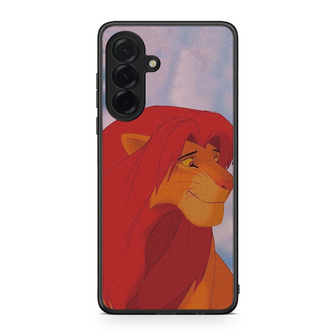 Samsung Galaxy A36 Lion Love 1 Θήκη Αγίου Βαλεντίνου από τη Smartfits με σχέδιο στο πίσω μέρος και μαύρο περίβλημα | Smartphone case with colorful back and black bezels by Smartfits
