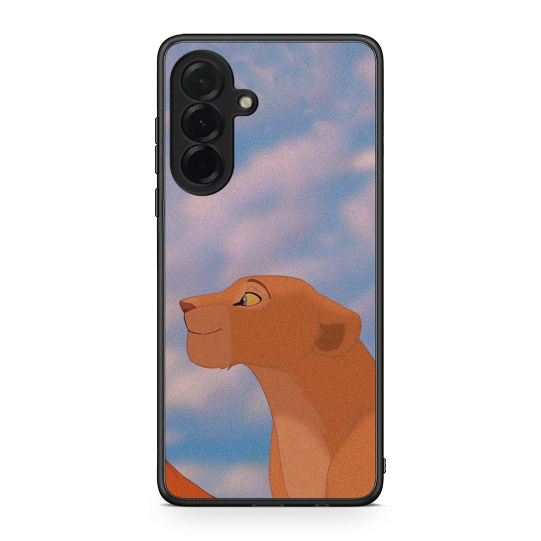 Samsung Galaxy A36 Lion Love 2 Θήκη Αγίου Βαλεντίνου από τη Smartfits με σχέδιο στο πίσω μέρος και μαύρο περίβλημα | Smartphone case with colorful back and black bezels by Smartfits