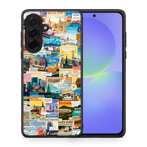 Θήκη Samsung Galaxy A36 Live To Travel από τη Smartfits με σχέδιο στο πίσω μέρος και μαύρο περίβλημα | Samsung Galaxy A36 Live To Travel case with colorful back and black bezels