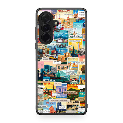 Samsung Galaxy A36 Live To Travel θήκη από τη Smartfits με σχέδιο στο πίσω μέρος και μαύρο περίβλημα | Smartphone case with colorful back and black bezels by Smartfits