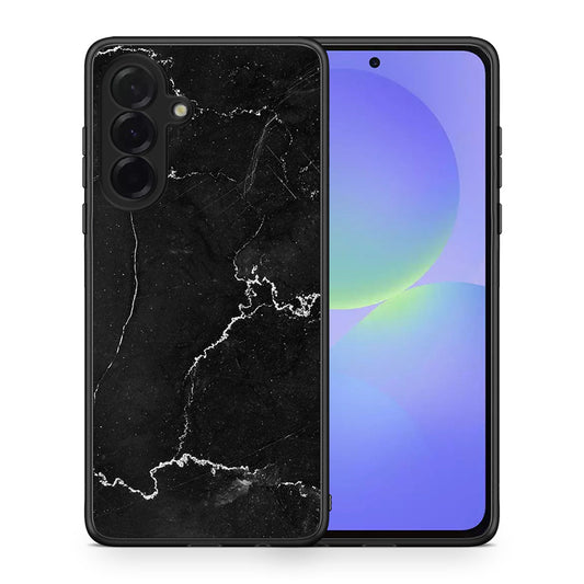 Θήκη Samsung Galaxy A36 Marble Black από τη Smartfits με σχέδιο στο πίσω μέρος και μαύρο περίβλημα | Samsung Galaxy A36 Marble Black case with colorful back and black bezels
