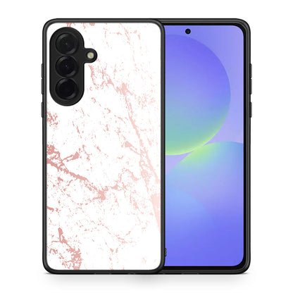 Θήκη Samsung Galaxy A36 Pink Splash Marble από τη Smartfits με σχέδιο στο πίσω μέρος και μαύρο περίβλημα | Samsung Galaxy A36 Pink Splash Marble case with colorful back and black bezels