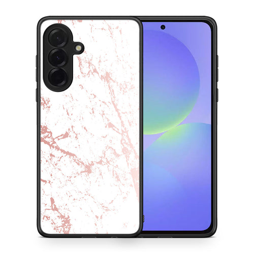 Θήκη Samsung Galaxy A36 Pink Splash Marble από τη Smartfits με σχέδιο στο πίσω μέρος και μαύρο περίβλημα | Samsung Galaxy A36 Pink Splash Marble case with colorful back and black bezels