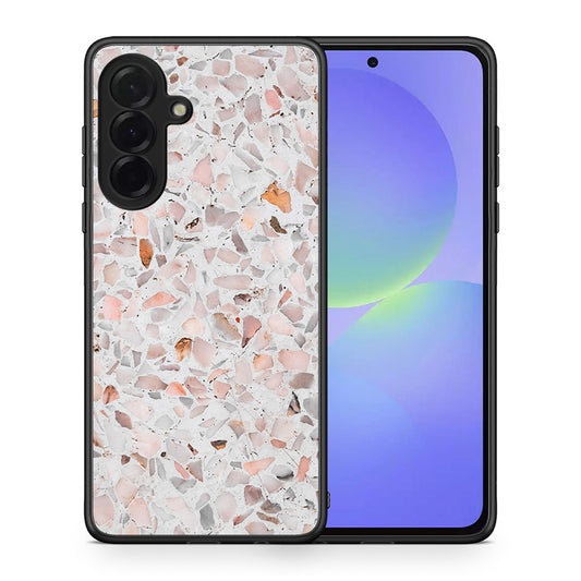 Θήκη Samsung Galaxy A36 Marble Terrazzo από τη Smartfits με σχέδιο στο πίσω μέρος και μαύρο περίβλημα | Samsung Galaxy A36 Marble Terrazzo case with colorful back and black bezels