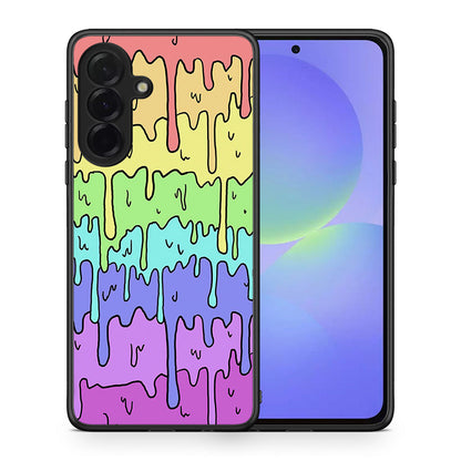 Θήκη Samsung Galaxy A36 Melting Rainbow από τη Smartfits με σχέδιο στο πίσω μέρος και μαύρο περίβλημα | Samsung Galaxy A36 Melting Rainbow case with colorful back and black bezels