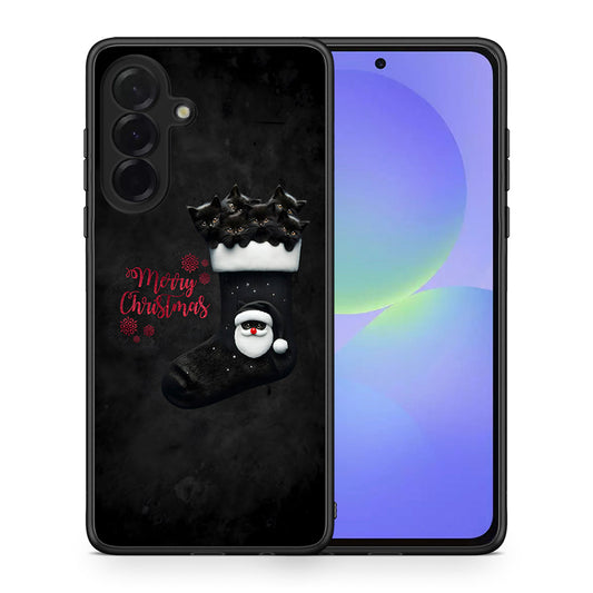 Θήκη Samsung Galaxy A36 Merry Cat Christmas από τη Smartfits με σχέδιο στο πίσω μέρος και μαύρο περίβλημα | Samsung Galaxy A36 Merry Cat Christmas case with colorful back and black bezels