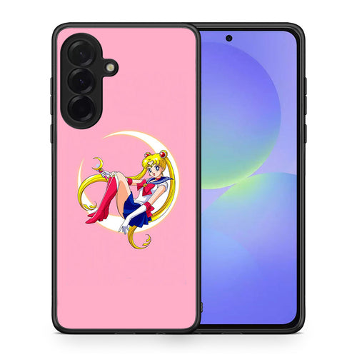 Θήκη Samsung Galaxy A36 Moon Girl από τη Smartfits με σχέδιο στο πίσω μέρος και μαύρο περίβλημα | Samsung Galaxy A36 Moon Girl case with colorful back and black bezels