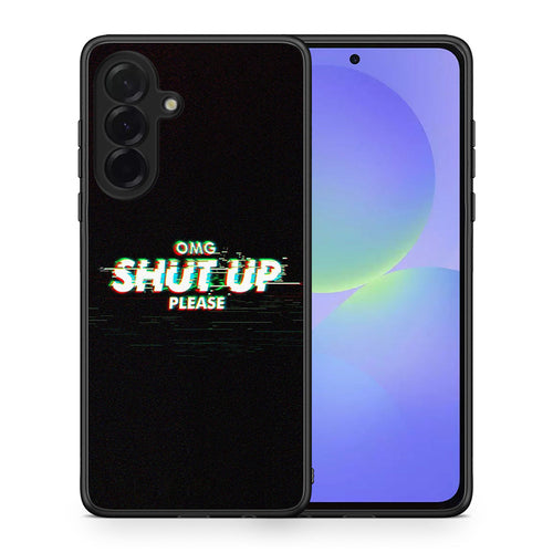 Θήκη Samsung Galaxy A36 OMG ShutUp από τη Smartfits με σχέδιο στο πίσω μέρος και μαύρο περίβλημα | Samsung Galaxy A36 OMG ShutUp case with colorful back and black bezels