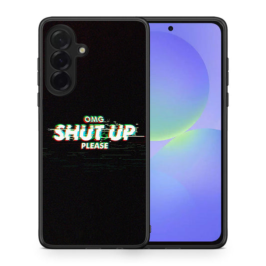 Θήκη Samsung Galaxy A36 OMG ShutUp από τη Smartfits με σχέδιο στο πίσω μέρος και μαύρο περίβλημα | Samsung Galaxy A36 OMG ShutUp case with colorful back and black bezels