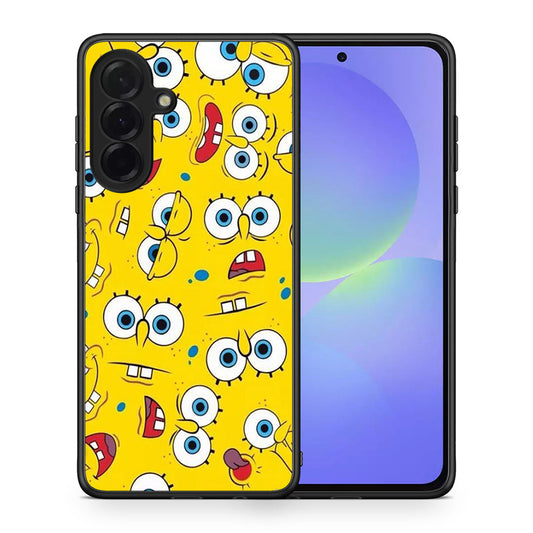 Θήκη Samsung Galaxy A36 Sponge PopArt από τη Smartfits με σχέδιο στο πίσω μέρος και μαύρο περίβλημα | Samsung Galaxy A36 Sponge PopArt case with colorful back and black bezels