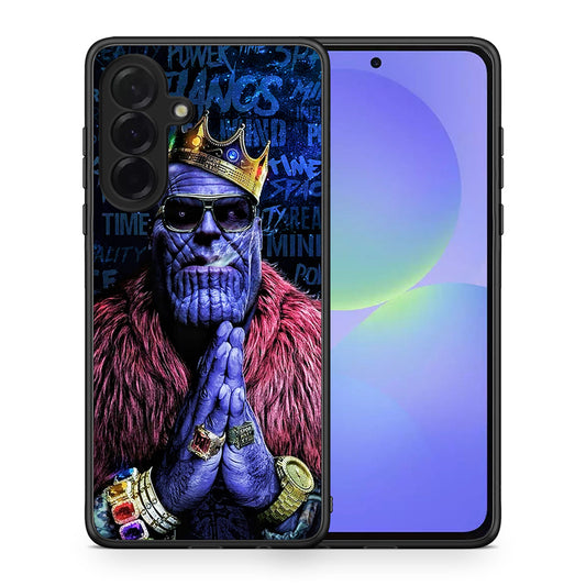 Θήκη Samsung Galaxy A36 Thanos PopArt από τη Smartfits με σχέδιο στο πίσω μέρος και μαύρο περίβλημα | Samsung Galaxy A36 Thanos PopArt case with colorful back and black bezels