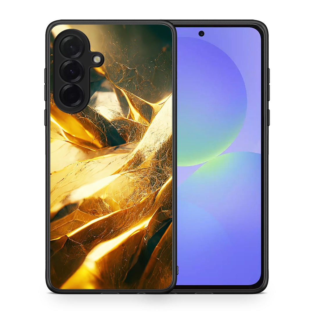 Θήκη Samsung Galaxy A36 Real Gold από τη Smartfits με σχέδιο στο πίσω μέρος και μαύρο περίβλημα | Samsung Galaxy A36 Real Gold case with colorful back and black bezels