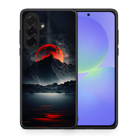 Θήκη Samsung Galaxy A36 Red Full Moon από τη Smartfits με σχέδιο στο πίσω μέρος και μαύρο περίβλημα | Samsung Galaxy A36 Red Full Moon case with colorful back and black bezels