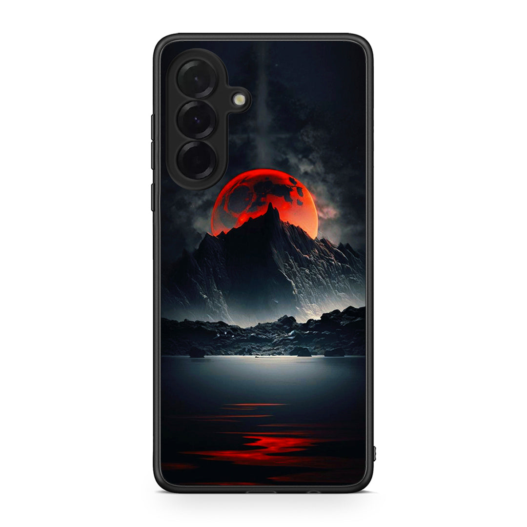 Samsung Galaxy A36 Red Full Moon θήκη από τη Smartfits με σχέδιο στο πίσω μέρος και μαύρο περίβλημα | Smartphone case with colorful back and black bezels by Smartfits