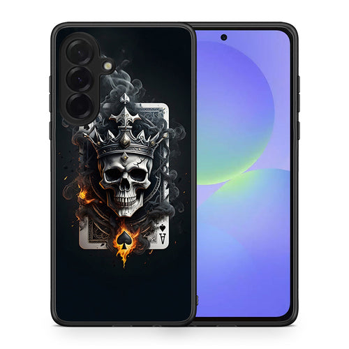 Θήκη Samsung Galaxy A36 Skull King Ace από τη Smartfits με σχέδιο στο πίσω μέρος και μαύρο περίβλημα | Samsung Galaxy A36 Skull King Ace case with colorful back and black bezels