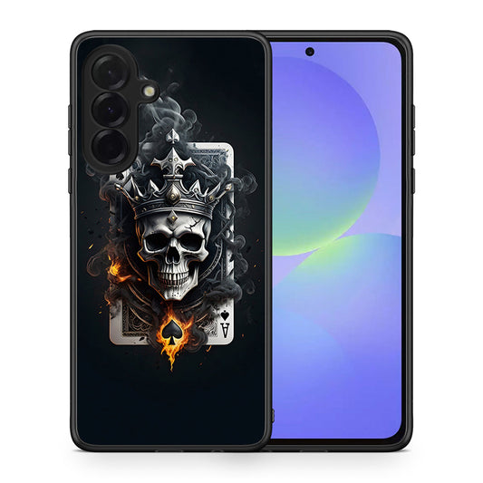 Θήκη Samsung Galaxy A36 Skull King Ace από τη Smartfits με σχέδιο στο πίσω μέρος και μαύρο περίβλημα | Samsung Galaxy A36 Skull King Ace case with colorful back and black bezels