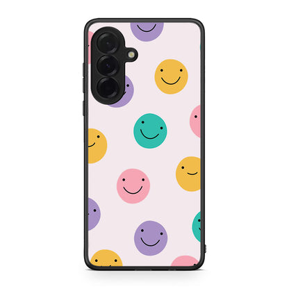 Samsung Galaxy A36 Smiley Faces θήκη από τη Smartfits με σχέδιο στο πίσω μέρος και μαύρο περίβλημα | Smartphone case with colorful back and black bezels by Smartfits