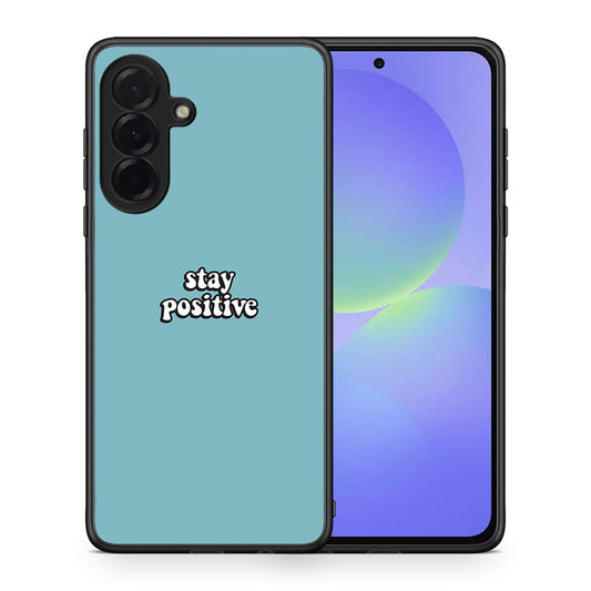 Θήκη Samsung Galaxy A36 Positive Text από τη Smartfits με σχέδιο στο πίσω μέρος και μαύρο περίβλημα | Samsung Galaxy A36 Positive Text case with colorful back and black bezels