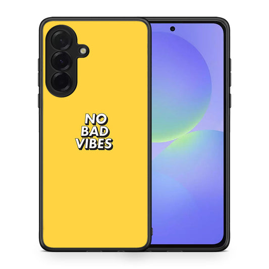 Θήκη Samsung Galaxy A36 Vibes Text από τη Smartfits με σχέδιο στο πίσω μέρος και μαύρο περίβλημα | Samsung Galaxy A36 Vibes Text case with colorful back and black bezels