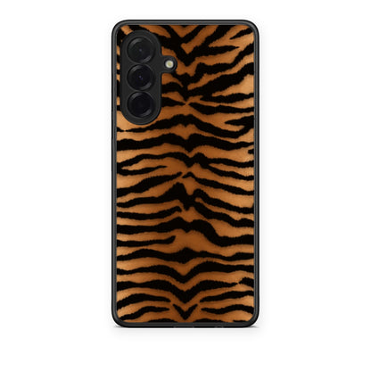 Θήκη Samsung Galaxy A36 Tiger Print Orange and Black από τη Smartfits με σχέδιο στο πίσω μέρος και μαύρο περίβλημα | Samsung Galaxy A36 Tiger Print Orange and Black case with colorful back and black bezels