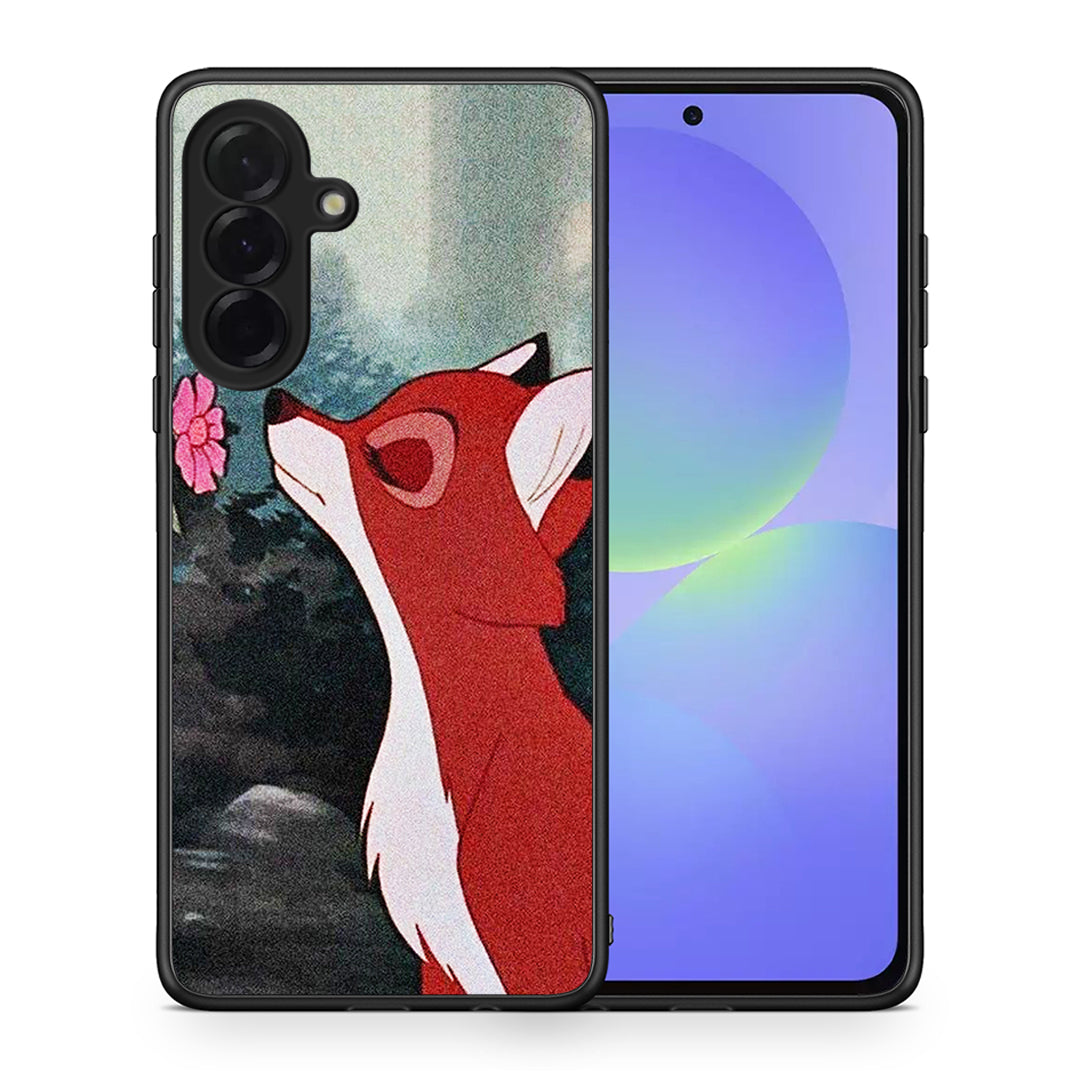 Θήκη Samsung Galaxy A36 Tod And Vixey Love 2 από τη Smartfits με σχέδιο στο πίσω μέρος και μαύρο περίβλημα | Samsung Galaxy A36 Tod And Vixey Love 2 case with colorful back and black bezels