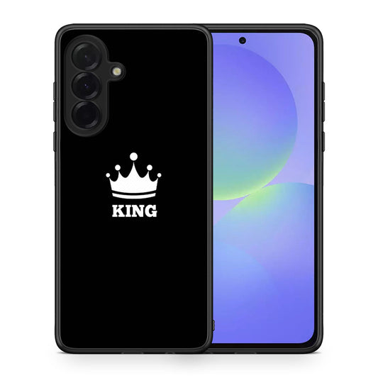 Θήκη Samsung Galaxy A36 King Valentine από τη Smartfits με σχέδιο στο πίσω μέρος και μαύρο περίβλημα | Samsung Galaxy A36 King Valentine case with colorful back and black bezels