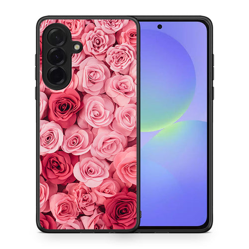 Θήκη Samsung Galaxy A36 RoseGarden Valentine από τη Smartfits με σχέδιο στο πίσω μέρος και μαύρο περίβλημα | Samsung Galaxy A36 RoseGarden Valentine case with colorful back and black bezels