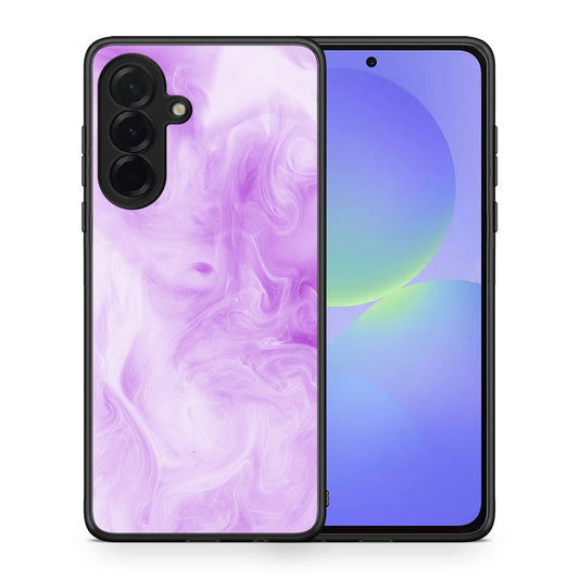 Θήκη Samsung Galaxy A36 Lavender Watercolor από τη Smartfits με σχέδιο στο πίσω μέρος και μαύρο περίβλημα | Samsung Galaxy A36 Lavender Watercolor case with colorful back and black bezels