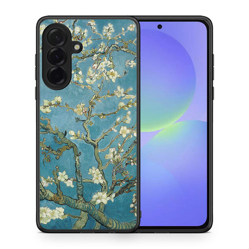 Θήκη Samsung Galaxy A36 White Blossoms από τη Smartfits με σχέδιο στο πίσω μέρος και μαύρο περίβλημα | Samsung Galaxy A36 White Blossoms case with colorful back and black bezels