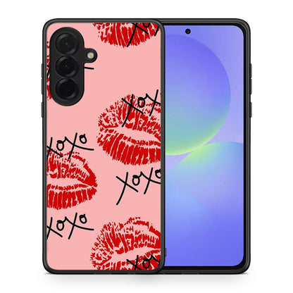 Θήκη Samsung Galaxy A36 XOXO Lips από τη Smartfits με σχέδιο στο πίσω μέρος και μαύρο περίβλημα | Samsung Galaxy A36 XOXO Lips case with colorful back and black bezels