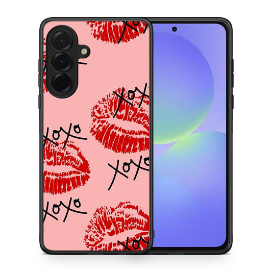 Θήκη Samsung Galaxy A36 XOXO Lips από τη Smartfits με σχέδιο στο πίσω μέρος και μαύρο περίβλημα | Samsung Galaxy A36 XOXO Lips case with colorful back and black bezels