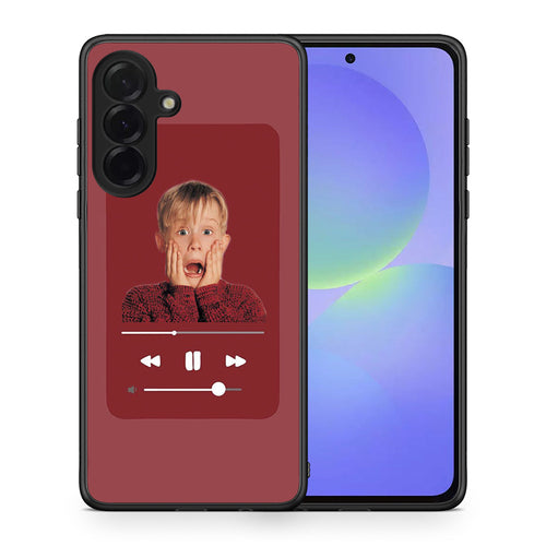 Θήκη Samsung Galaxy A36 Xmas Alone Music από τη Smartfits με σχέδιο στο πίσω μέρος και μαύρο περίβλημα | Samsung Galaxy A36 Xmas Alone Music case with colorful back and black bezels