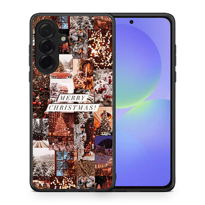 Θήκη Samsung Galaxy A36 Xmas Collage από τη Smartfits με σχέδιο στο πίσω μέρος και μαύρο περίβλημα | Samsung Galaxy A36 Xmas Collage case with colorful back and black bezels