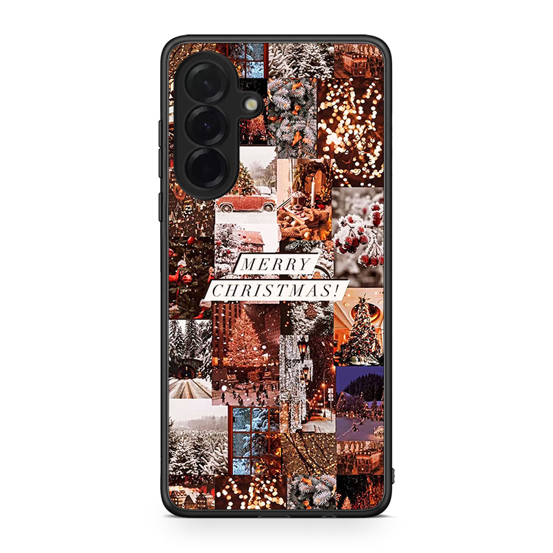 Samsung Galaxy A36 Xmas Collage θήκη από τη Smartfits με σχέδιο στο πίσω μέρος και μαύρο περίβλημα | Smartphone case with colorful back and black bezels by Smartfits