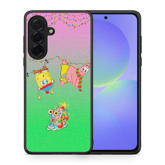 Θήκη Samsung Galaxy A36 Xmas Lights από τη Smartfits με σχέδιο στο πίσω μέρος και μαύρο περίβλημα | Samsung Galaxy A36 Xmas Lights case with colorful back and black bezels