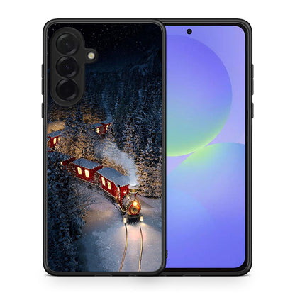 Θήκη Samsung Galaxy A36 Xmas Train από τη Smartfits με σχέδιο στο πίσω μέρος και μαύρο περίβλημα | Samsung Galaxy A36 Xmas Train case with colorful back and black bezels