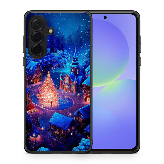 Θήκη Samsung Galaxy A36 Xmas Village από τη Smartfits με σχέδιο στο πίσω μέρος και μαύρο περίβλημα | Samsung Galaxy A36 Xmas Village case with colorful back and black bezels