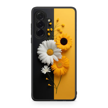 Samsung Galaxy A36 Yellow Daisies θήκη από τη Smartfits με σχέδιο στο πίσω μέρος και μαύρο περίβλημα | Smartphone case with colorful back and black bezels by Smartfits