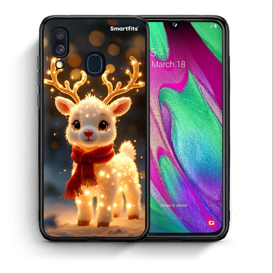 Θήκη Samsung A40 Christmas Cutie από τη Smartfits με σχέδιο στο πίσω μέρος και μαύρο περίβλημα | Samsung A40 Christmas Cutie case with colorful back and black bezels