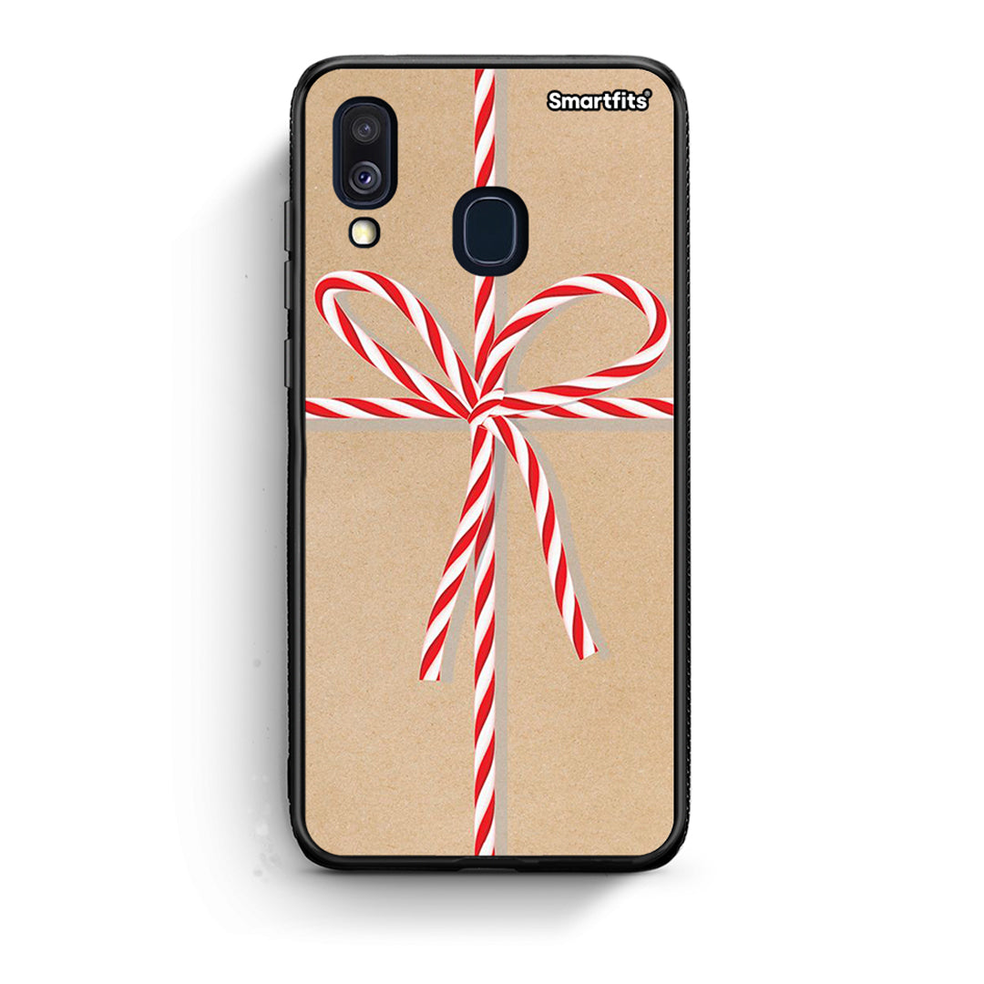 Samsung A40 Christmas Gift θήκη από τη Smartfits με σχέδιο στο πίσω μέρος και μαύρο περίβλημα | Smartphone case with colorful back and black bezels by Smartfits