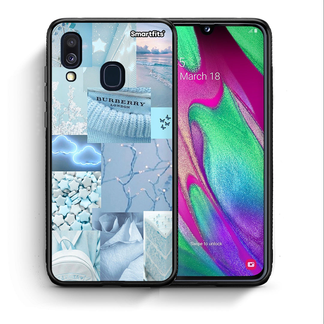 Θήκη Samsung A40 Ciel Aesthetic Collage από τη Smartfits με σχέδιο στο πίσω μέρος και μαύρο περίβλημα | Samsung A40 Ciel Aesthetic Collage case with colorful back and black bezels