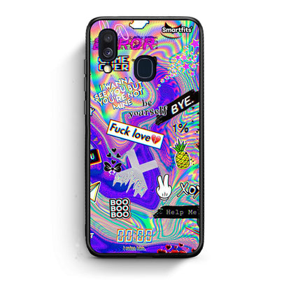 Samsung A40 Game Over θήκη από τη Smartfits με σχέδιο στο πίσω μέρος και μαύρο περίβλημα | Smartphone case with colorful back and black bezels by Smartfits