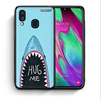 Thumbnail for Θήκη Samsung A40 Hug Me από τη Smartfits με σχέδιο στο πίσω μέρος και μαύρο περίβλημα | Samsung A40 Hug Me case with colorful back and black bezels
