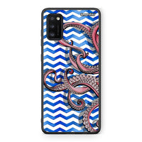 Thumbnail for Samsung A41 Chevron Devilfish θήκη από τη Smartfits με σχέδιο στο πίσω μέρος και μαύρο περίβλημα | Smartphone case with colorful back and black bezels by Smartfits