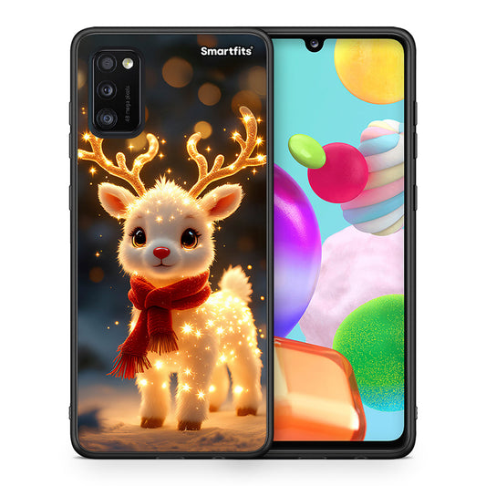 Θήκη Samsung A41 Christmas Cutie από τη Smartfits με σχέδιο στο πίσω μέρος και μαύρο περίβλημα | Samsung A41 Christmas Cutie case with colorful back and black bezels